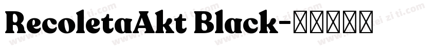 RecoletaAkt Black字体转换